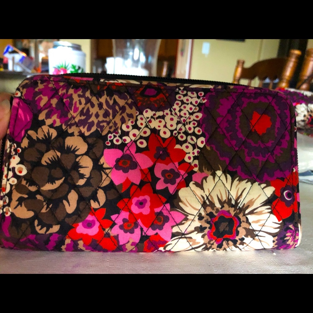 Vera Bradley wallet and makeup pouch